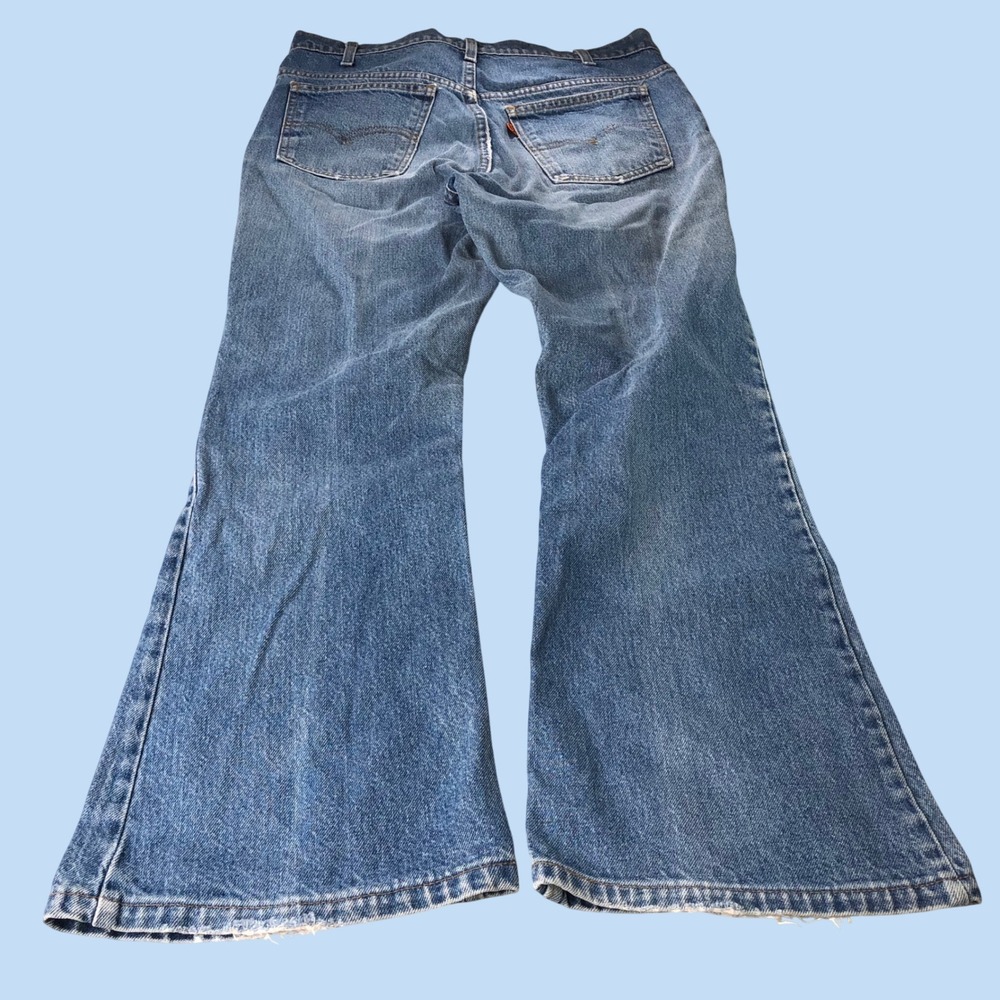 Vintage Levis 646 Orange Tab Bell Bottom Jeans Mens 34x30 Actual USA 80s Flared